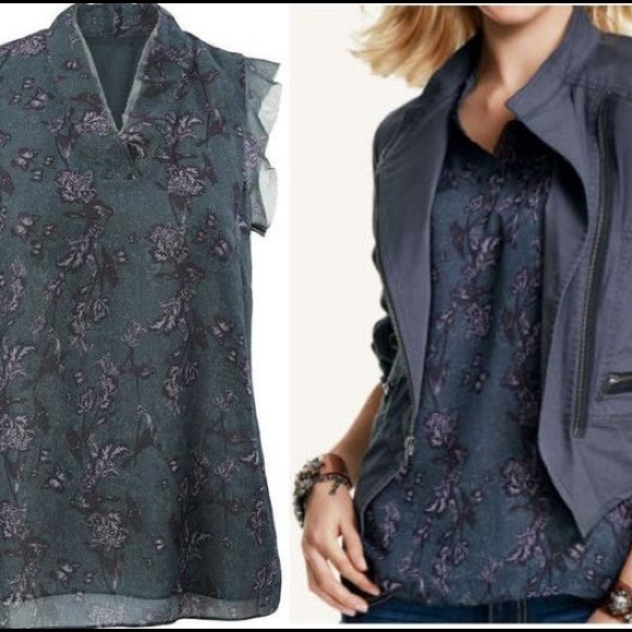 CAbi Tops - NWT CAbi Floral Evermore Medium Blouse Top